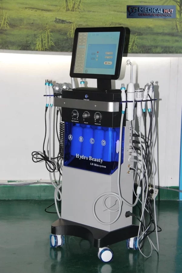 14 in 1 hydra facial machine with white background